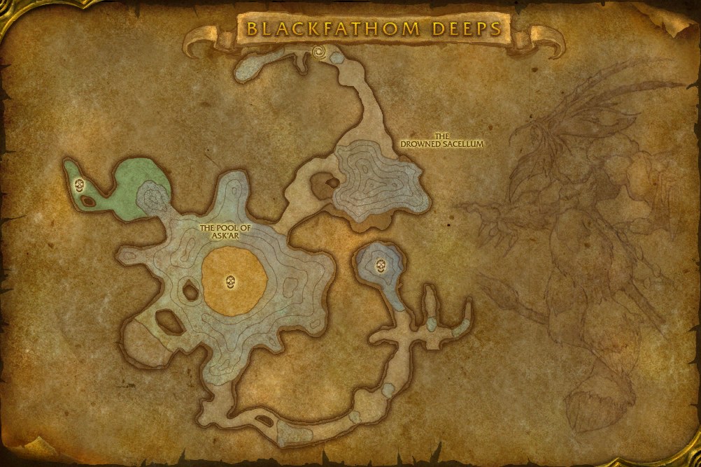 Mapa de Cavernas de Brazanegra: ubicación de jefes, ruta y puntos de misión