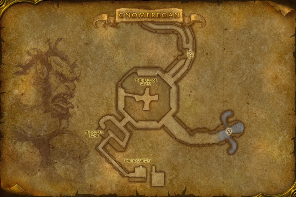 Gnomeregan map: boss locations, route and quest spots