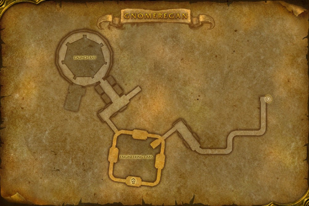 Gnomeregan map: boss locations, route and quest spots