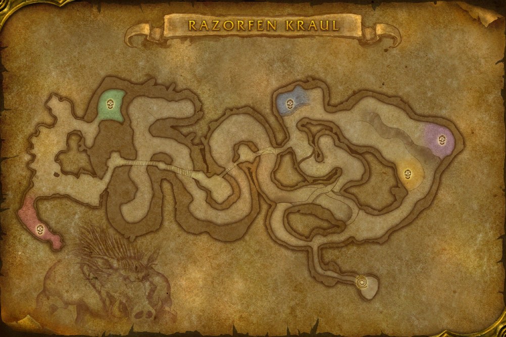 Carte de Kraal de Tranchebauge : emplacement des boss, parcours et lieux de quête